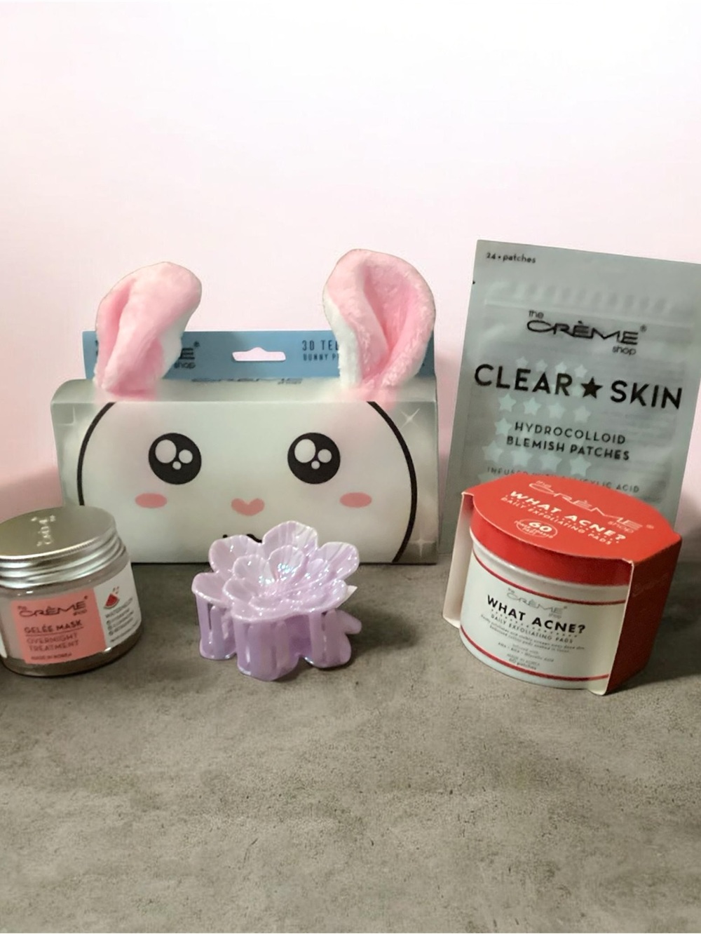 Spa Bundle Bunny Sleep maskAcne pads, Clear Blemish Patches, overnight mask 🌸